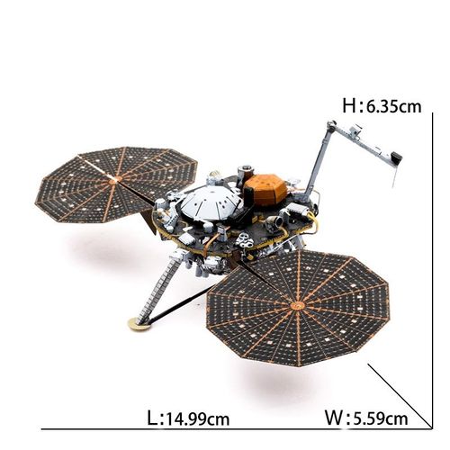 Aperçu De Mars - Puzzle 3d En Métal Pour Adulte, Avion, Chasseur U2, Bombardier P51, Mustang, Vaisseau Spatial, Apollo Lander, Nouvelle Couleur, B-24