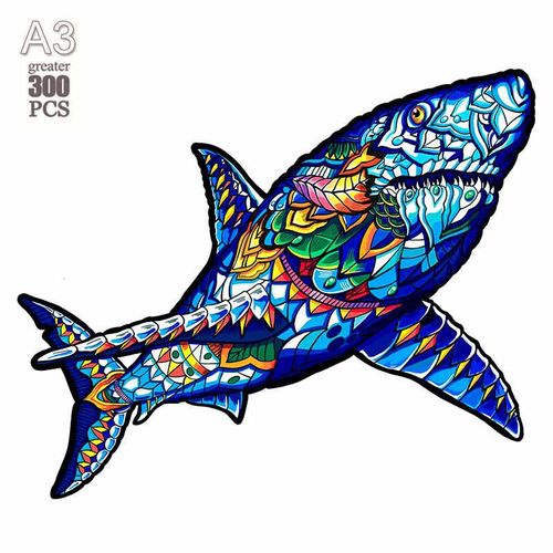 Yu-76-A3 - Puzzle Animal En Bois Pour Adultes Et Enfants, 300 Pièces, Tortue Mystérieuse, Cadeau De Vacances, Jeux Interactifs, Jouet En Bois