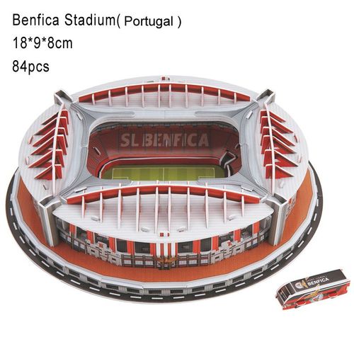 Stade Benfica - Puzzle 3d Classique Pour Enfants, Stade De Football Mondial, Terrain De Jeu De Football Européen, Modèle De Construction Assemblé, Jouets De Bricolage
