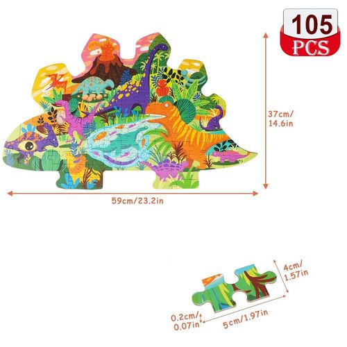 1001 sans boîte - Puzzle Dinosaure Pour Enfants, Jouet Éducatif, Ville, Formes D'animaux, Cadeaux De Noël