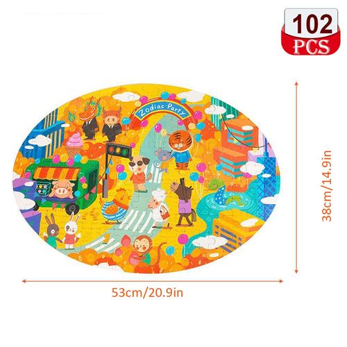 1006 sans boîte - Puzzle Dinosaure Pour Enfants, Jouet Éducatif, Ville, Formes D'animaux, Cadeaux De Noël