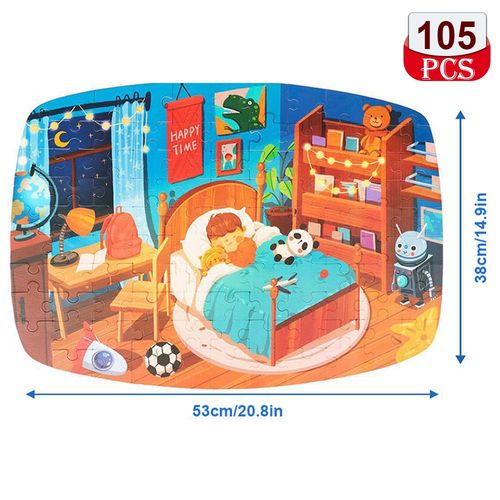 1007 sans boîte - Puzzle Dinosaure Pour Enfants, Jouet Éducatif, Ville, Formes D'animaux, Cadeaux De Noël
