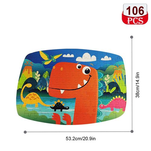 1036 Pas De Boîte - Puzzle Dinosaure Pour Enfants, Jouet Éducatif, Ville, Formes D'animaux, Cadeaux De Noël