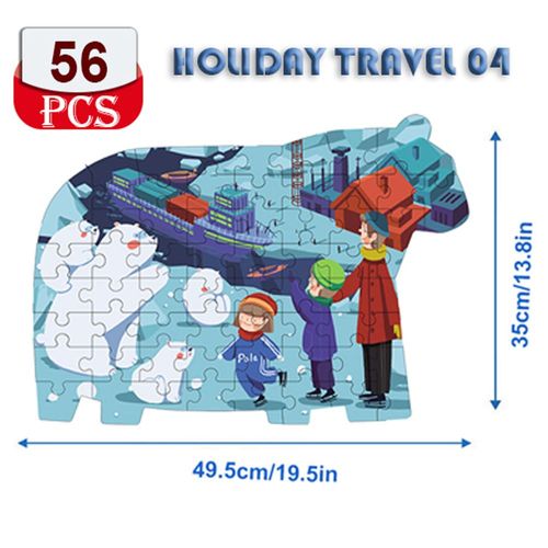 1012 Pas De Boîte - Puzzle Dinosaure Pour Enfants, Jouet Éducatif, Ville, Formes D'animaux, Cadeaux De Noël