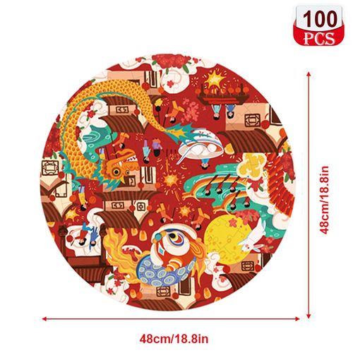 1008 sans boîte - Puzzle Dinosaure Pour Enfants, Jouet Éducatif, Ville, Formes D'animaux, Cadeaux De Noël