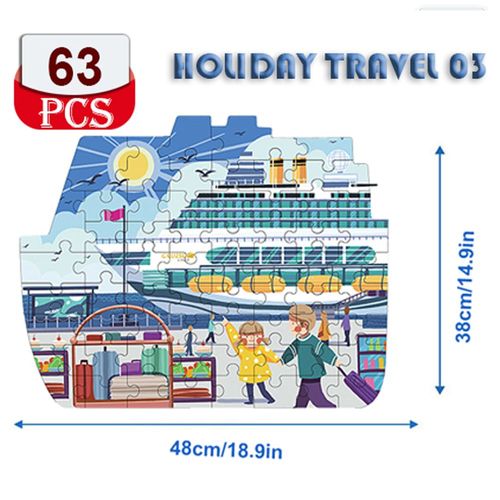 1011 sans boîte - Puzzle Dinosaure Pour Enfants, Jouet Éducatif, Ville, Formes D'animaux, Cadeaux De Noël