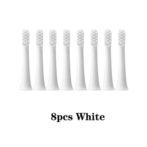 T¿ºtes de brosse de rechange pour aspirateur Xiaomi Mijia T100",brosse ¿¿ dents ¿¿lectrique sonique,buses adapt¿¿es,poils souples DuPont,"8 pi¿¿ces - Type 8White