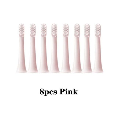 T¿ºtes de brosse de rechange pour aspirateur Xiaomi Mijia T100",brosse ¿¿ dents ¿¿lectrique sonique,buses adapt¿¿es,poils souples DuPont,"8 pi¿¿ces - Type 8Pink