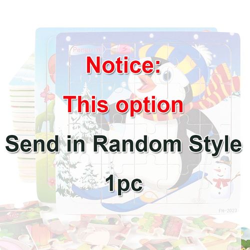 1pc style aléatoire - Puzzle en bois pour enfants, Jouet de dessin animé, Dinosaure, Animal, Puzzle en bois, Jeu bébé, Jouets éducatifs précoces pour enfants, 20 pièces