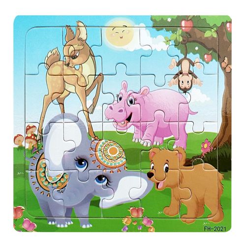 Kaki foncé - Puzzle en bois pour enfants, Jouet de dessin animé, Dinosaure, Animal, Puzzle en bois, Jeu bébé, Jouets éducatifs précoces pour enfants, 20 pièces