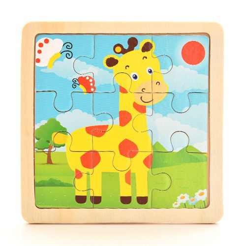 La girafe - Puzzle Montessori En Bois Pour Bébé, Jeu Pour Enfant, Puzzle 3d, Dessin Animé, Animaux, Jouets Pour Bébés, Pour Enfants De 1, 2 Et 3 Ans