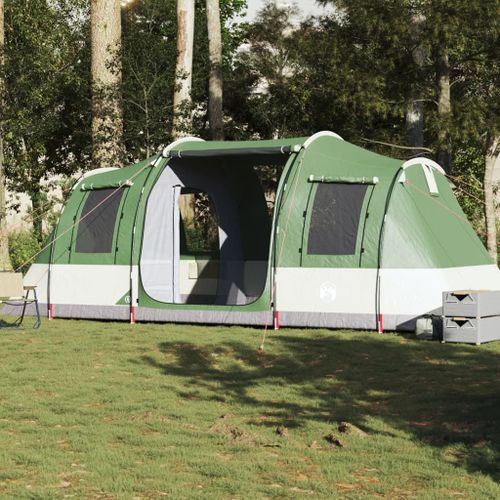 Vidaxl Tente De Camping Tunnel 4 Personnes Vert Imperméable