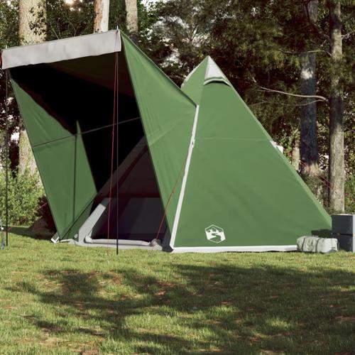 Vidaxl Tente Familiale Tipi 6 Personnes Vert Imperméable