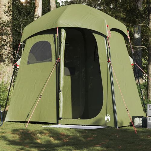 Vidaxl Tente De Douche 2 Personnes Vert Olive Imperméable