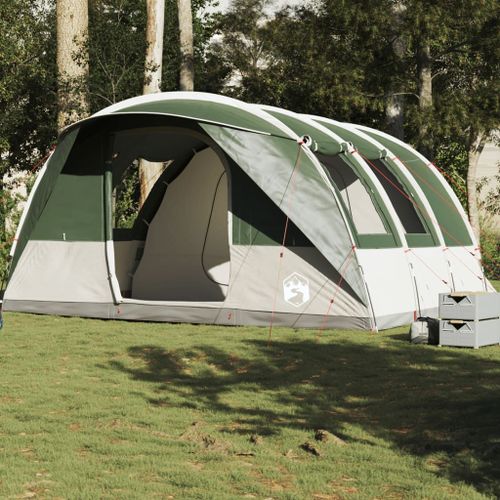 Vidaxl Tente De Camping Tunnel 5 Personnes Vert Imperméable