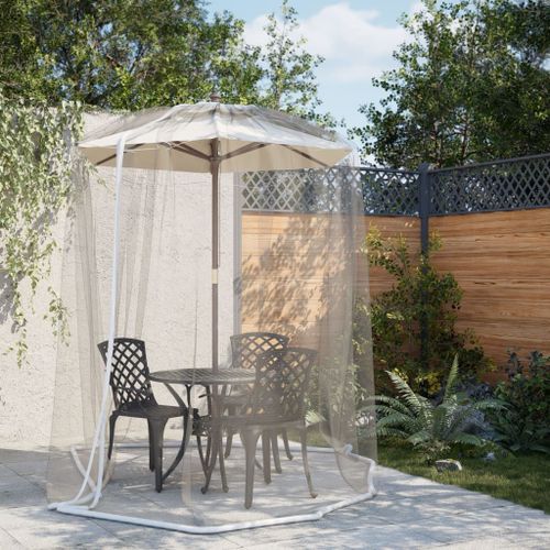 Vidaxl Moustiquaire Pour Parasol 220 Maille Blanc ?300x230 Cm