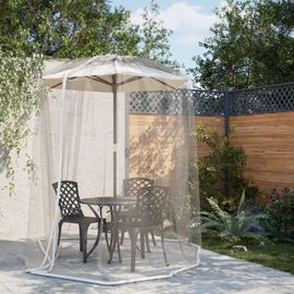 Vidaxl Moustiquaire Pour Parasol 220 Maille Blanc ?300x230 Cm