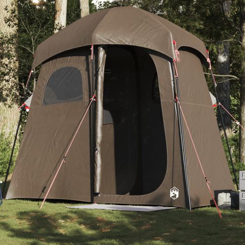 Vidaxl Tente De Douche 2 Personnes Marron Imperméable
