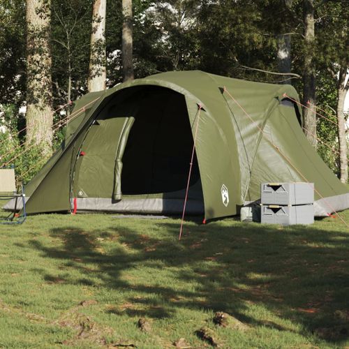 Vidaxl Tente Familiale À Dôme 6 Personnes Vert Olive Imperméable