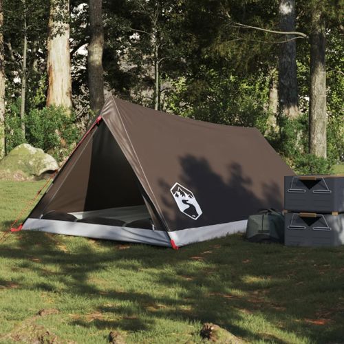 Vidaxl Tente De Camping 2 Personnes Marron Imperméable