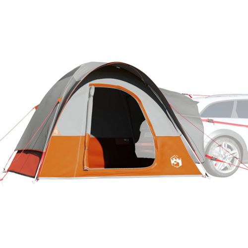 Vidaxl Tente De Voiture 4 Personnes Gris Et Orange Imperméable