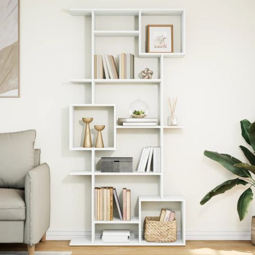 Vidaxl Bibliothèque Blanc 92x29x188 Cm Bois D'ingénierie