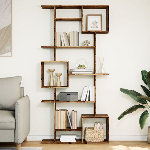 Vidaxl Bibliothèque Vieux Bois 92x29x188 Cm Bois D'ingénierie