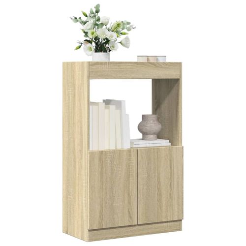 Vidaxl Buffet Haut Chêne Sonoma 63x33x100 Cm Bois D'ingénierie