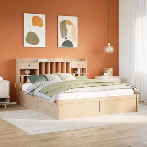 Vidaxl Cadre De Lit Sans Matelas 200x200 Cm Bois Massif De Pin