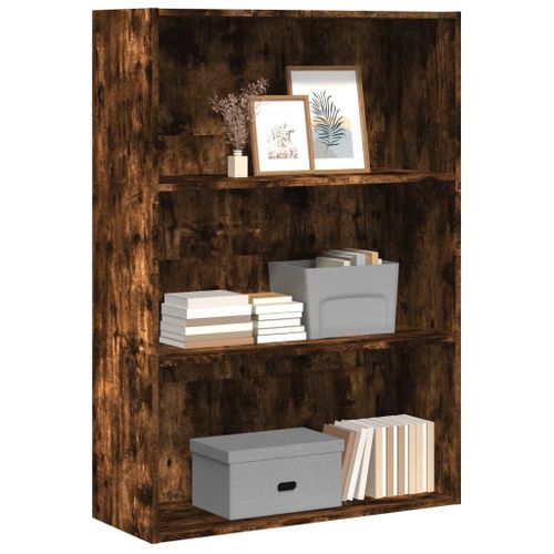 Vidaxl Bibliothèque Chêne Fumé 80x30x114 Cm Bois D'ingénierie