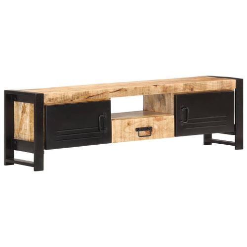 Vidaxl Meuble Tv 140x30x40 Cm Bois De Manguier Brut