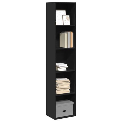 Vidaxl Bibliothèque Noir 40x30x189 Cm Bois D'ingénierie