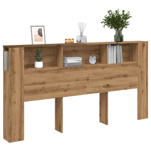 Vidaxl Armoire De Tête De Lit Chêne Artisanal 200x18,5x102,5 Cm