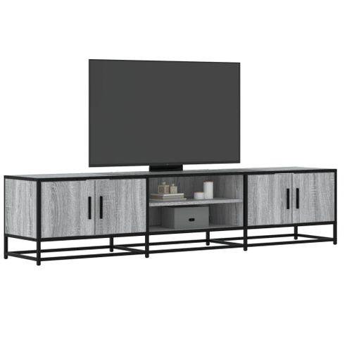 Vidaxl Meuble Tv Sonoma Gris 180x35x41 Cm Bois D'ingénierie