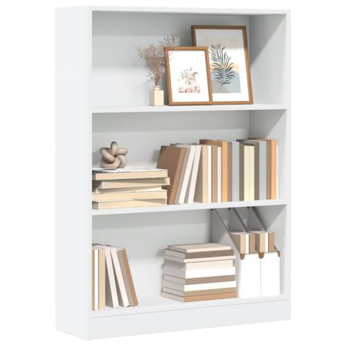 Vidaxl Bibliothèque Blanc 80x24x109 Cm Bois D'ingénierie
