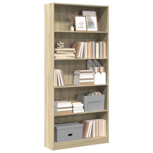 Vidaxl Bibliothèque Chêne Sonoma 80x24x176 Cm Bois D'ingénierie