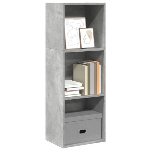 Vidaxl Bibliothèque Gris Béton 40x30x114 Cm Bois D'ingénierie