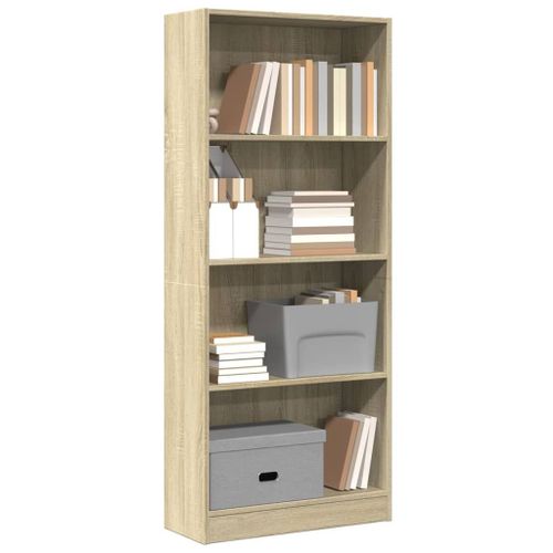 Vidaxl Bibliothèque Chêne Sonoma 60x24x143 Cm Bois D'ingénierie