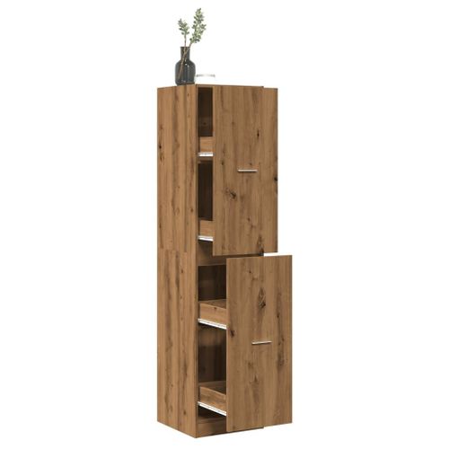 Vidaxl Armoire D'apothicaire Chêne Artisanal Bois D'ingénierie
