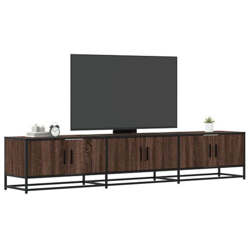 Vidaxl Meuble Tv Chêne Marron 210x35x41 Cm Bois D'ingénierie