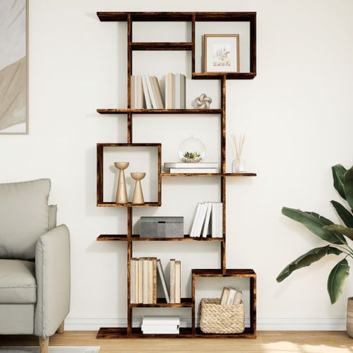 Vidaxl Bibliothèque Chêne Fumé 92x29x188 Cm Bois D'ingénierie