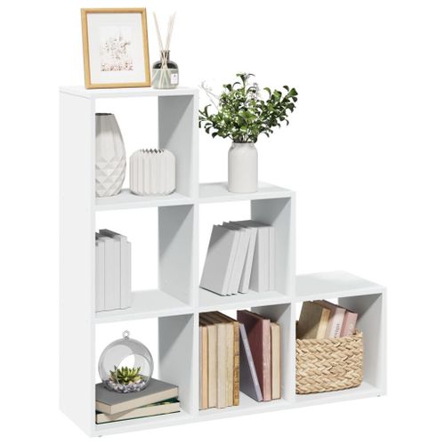 Vidaxl Étagère Séparatrice De Pièce À 3 Niveaux Blanc 99x29x99 Cm