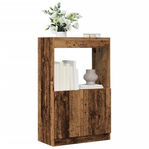 Vidaxl Buffet Haut Vieux Bois 63x33x100 Cm Bois D'ingénierie