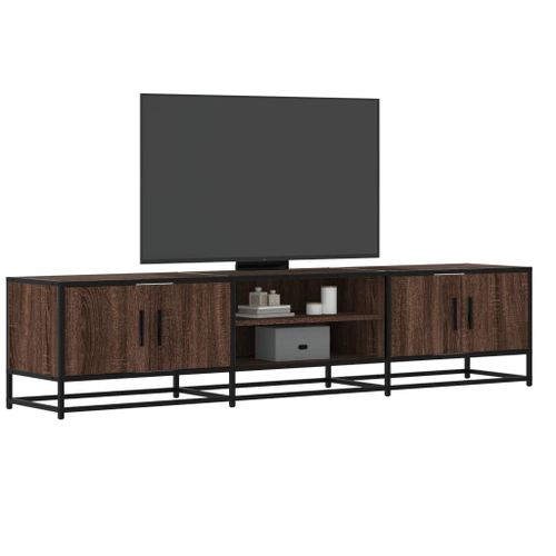 Vidaxl Meuble Tv Chêne Marron 180x35x41 Cm Bois D'ingénierie