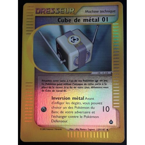 Carte Pokémon "Cube De Métal 01" 129/147 [Holo Reverse] - Aquapolis Wizards (Fr)