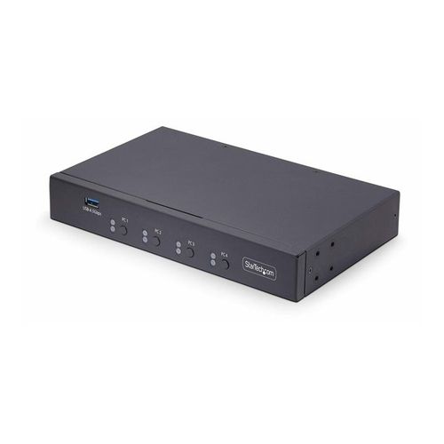 StarTech.com Switch KM à 4 Ports, Commutation de la Souris/Switch USB 3.0 - Commutateur souris/clavier - 1 utilisateur local - de bureau - Conformité TAA