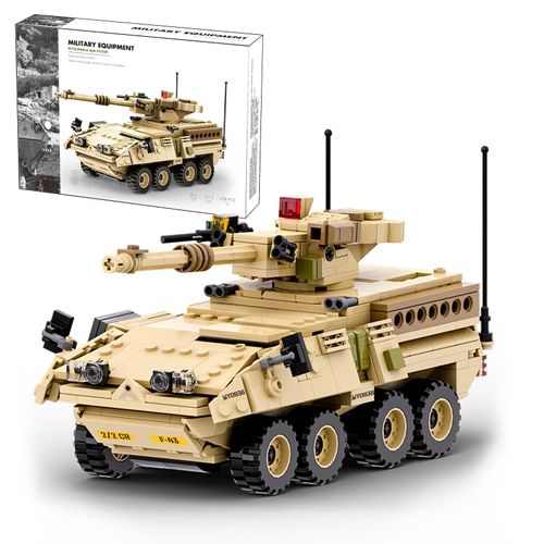 Kit De Blocs De Construction De Véhicule Militaire, Modèle De Briques Blindées, Kit Très Détaillé Pour Les Amateurs De Militaires(M1128 Système D'arme Mobile)