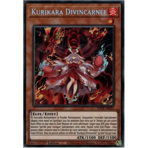 Yu Gi Oh Pote Fr031 Kurikara Divincarnée Secret Rare