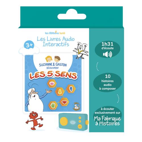 Lunii Coffret Suzanne & Gaston Découvrent Les 5 Sens - Livre Audio Interactif Pour Conteuse Ma Fabrique À Histoires