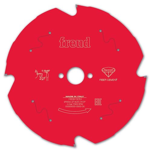 Lames de scie circulaire Panneaux Fibre-ciment 4 dents - FREUD - F03FS10097